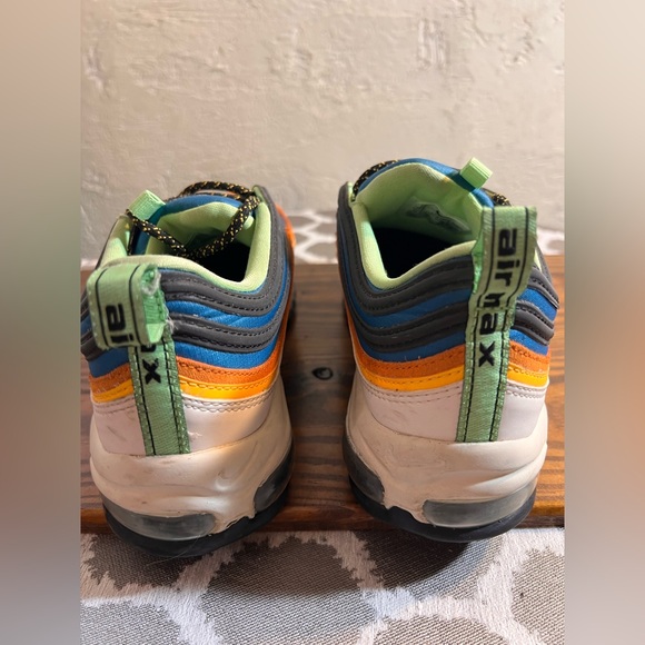 Nike Air Max Green Abyss Sneakers retro multi color 10M 8.5W. Retro 90s rare - Picture 11 of 13